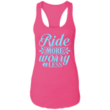 RIDE MORE WORRY LESS NL1533 Ladies Ideal Racerback Tank