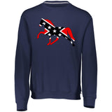 Rebel on the Rail Tennessee Walking Horse Pleasure 698HBM Dri-Power Fleece Crewneck Sweatshirt