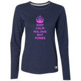 REAL DADS BUY PONIES (pink) 64LTTX Ladies’ Essential Dri-Power Long Sleeve Tee