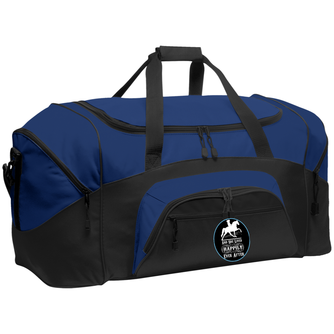 SHE LIVED HAPPY EVERY AFTER TWH PLEASURE BG99 Colorblock Sport Duffel