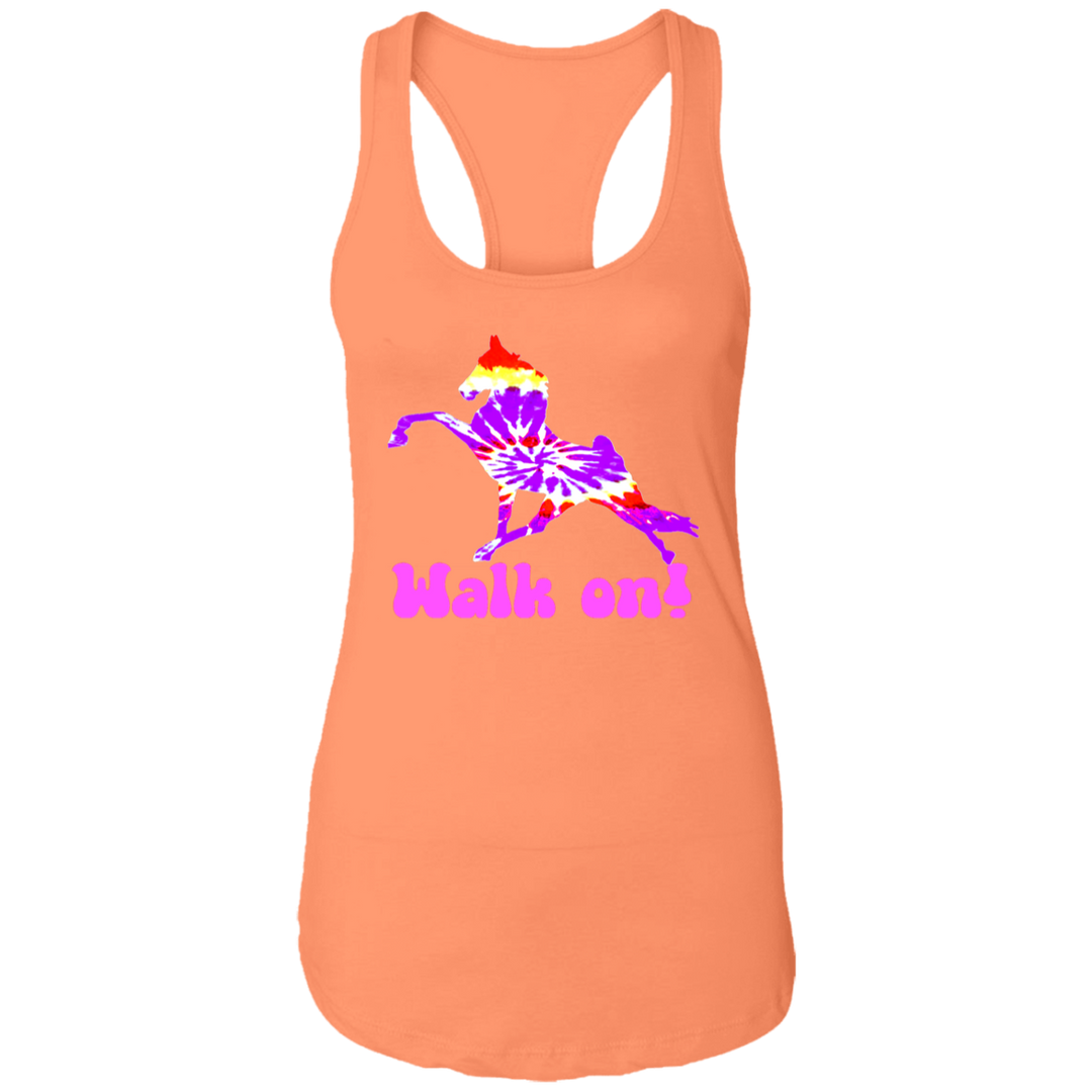 TIE DYE WALK ON NL1533 Ladies Ideal Racerback Tank
