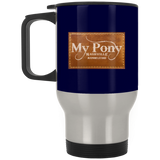 MY PONY NASHVILLE BRAND XP8400S Silver Stainless Travel Mug
