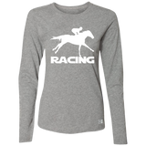 RACING (white) 4HORSE 64LTTX Ladies’ Essential Dri-Power Long Sleeve Tee