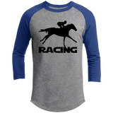 RACING (BLACK) 4HORSE T200 3/4 Raglan Sleeve Shirt