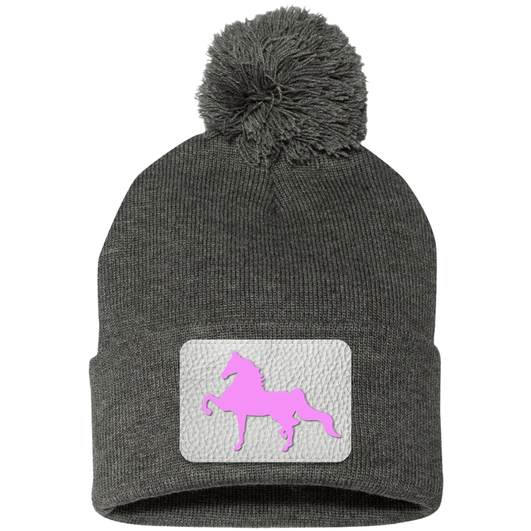 AMERICAN SADDLEBRED PINK SP15 Pom Pom Knit Cap - Patch