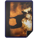 BLACK HORSE 1 BSHL Premium Black Sherpa Blanket 60x80