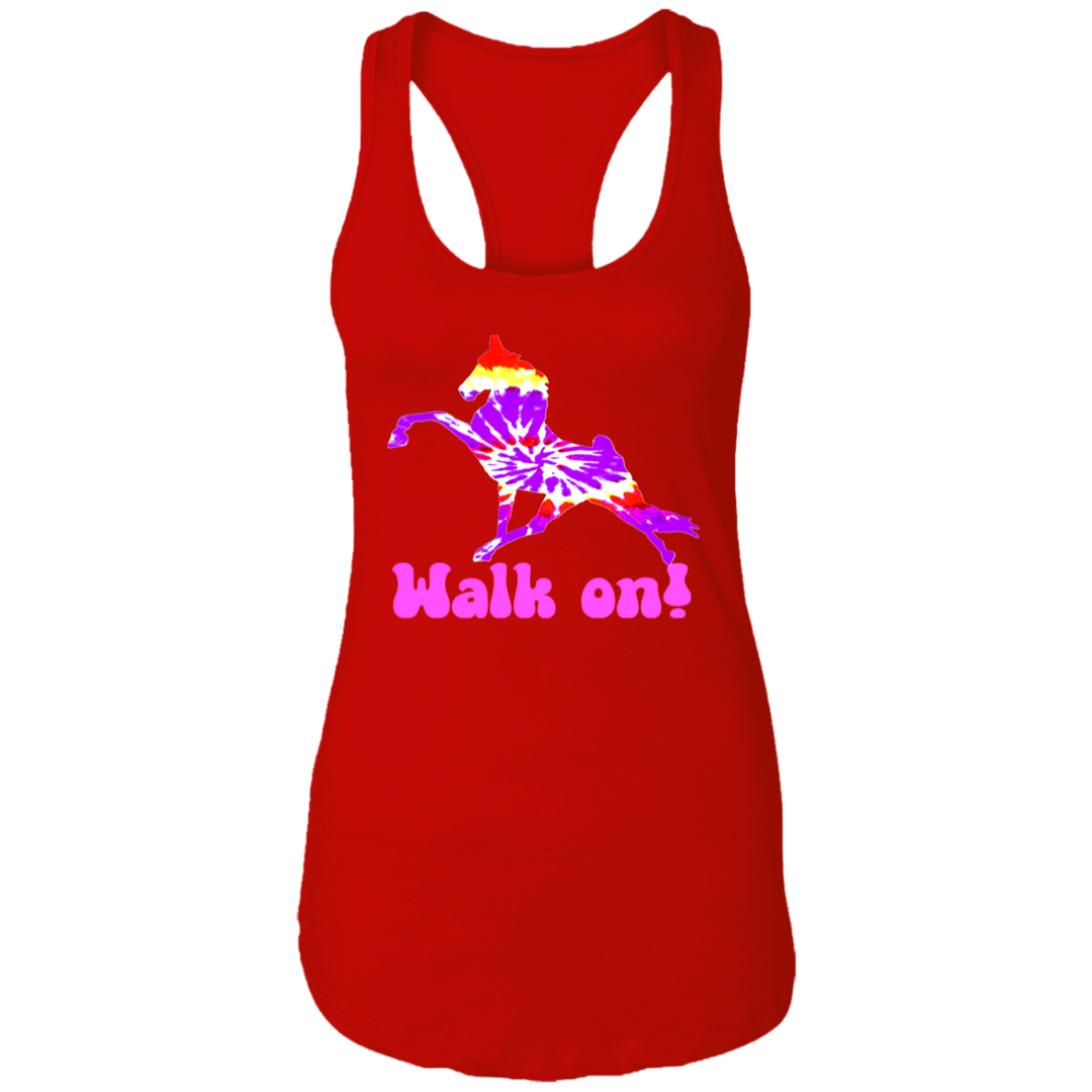 TIE DYE WALK ON NL1533 Ladies Ideal Racerback Tank