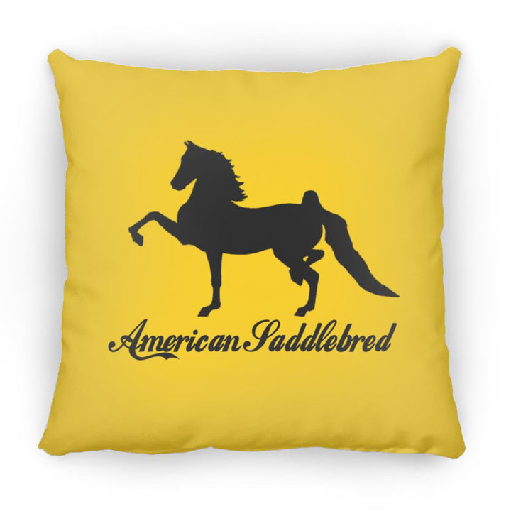American Saddlebred 2 (black) ZP14 Small Square Pillow