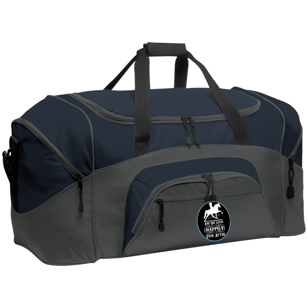SHE LIVED HAPPY EVERY AFTER TWH PLEASURE BG99 Colorblock Sport Duffel