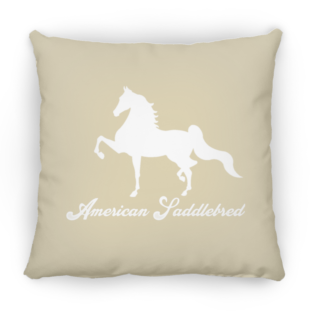 AMERICAN SADDLEBRED (DESIGN 1) WHITE 4HORSE PILLOWS THREE SIZES