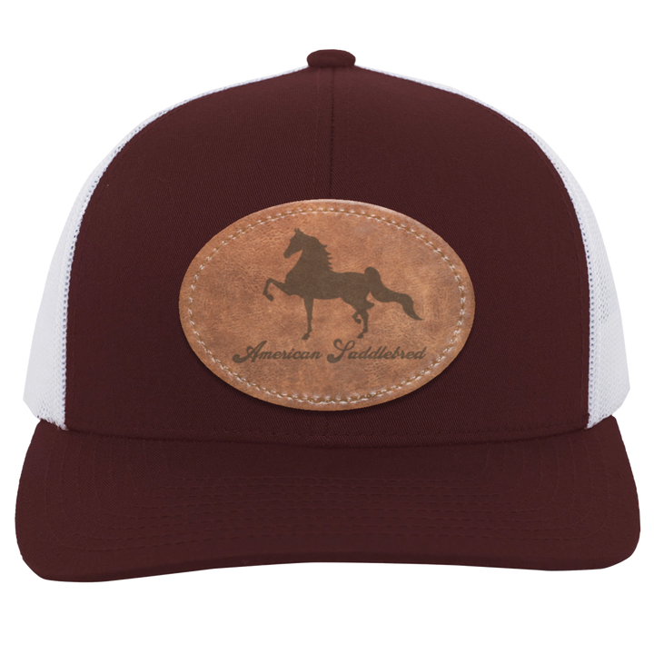 AMERICAN SADDLEBRED ON LEATHER 104C Trucker Snap Back - Patch