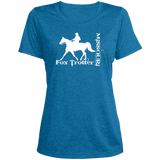 MISSOURI FOX TROTTER (white) 4HORSE LST360 Ladies' Heather Scoop Neck Performance Tee