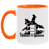 TURNIN AND BURNIN BARREL RACING 4HORSE AM11OZ 11 oz. Accent Mug