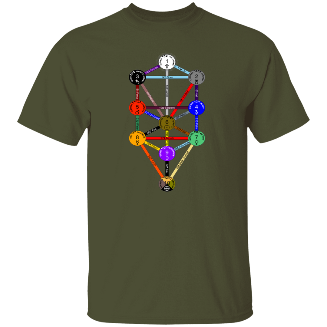 KABBAHLAH TREE OF LIFE 4HORSE G500 5.3 oz. T-Shirt