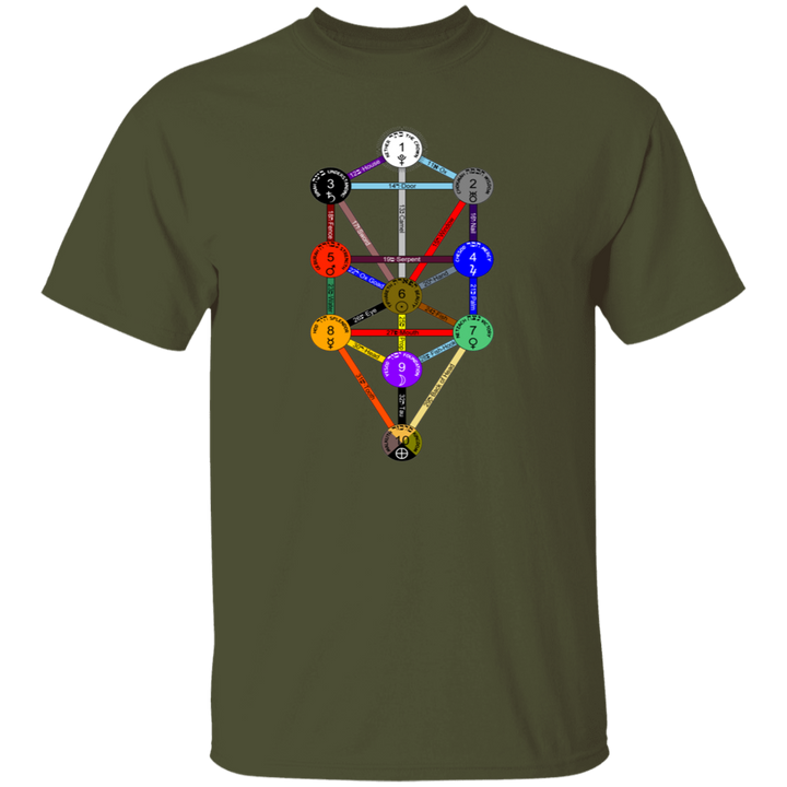 KABBAHLAH TREE OF LIFE 4HORSE G500 5.3 oz. T-Shirt