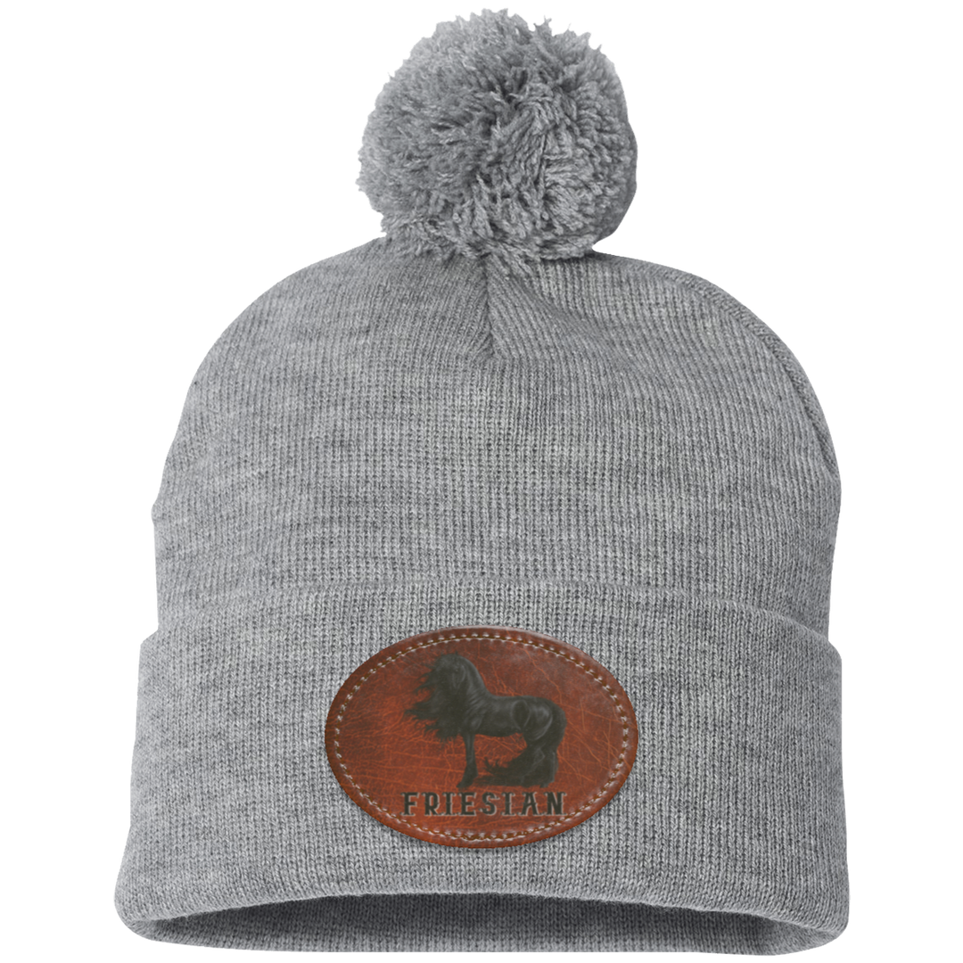 FRIESIAN ON LEATHER SP15 Pom Pom Knit Cap - Patch