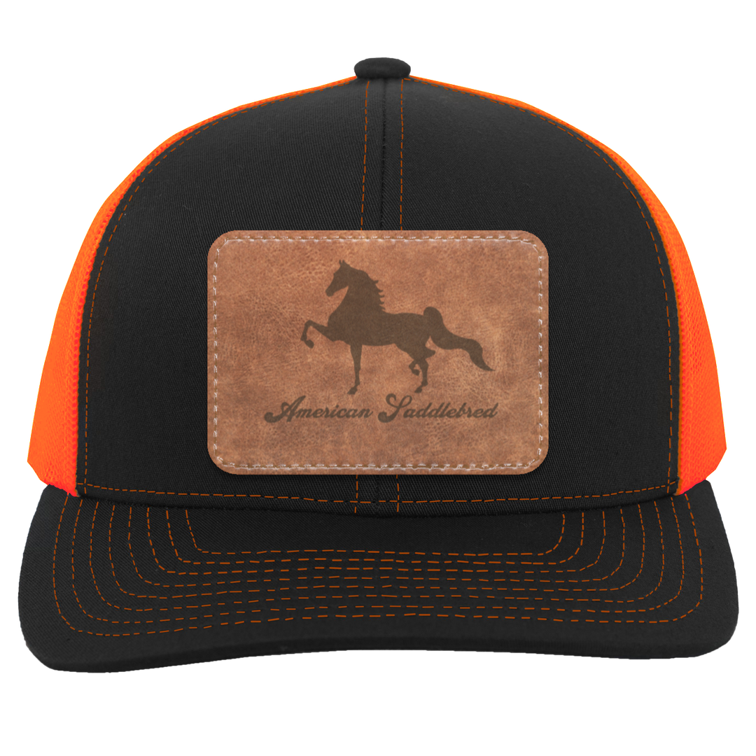 AMERICAN SADDLEBRED ON LEATHER 104C Trucker Snap Back - Patch