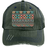 AZTEC 1 6990 Distressed Unstructured Trucker Cap - Patch