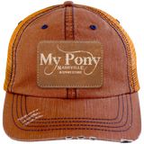 MY PONY NASHVILLE 6990 Distressed Unstructured Trucker Cap - Patch