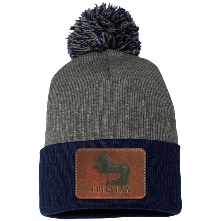 FRIESIAN ON LEATHER SP15 Pom Pom Knit Cap - Patch