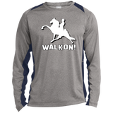 Walk On ST361LS Long Sleeve Heather Colorblock Performance Tee
