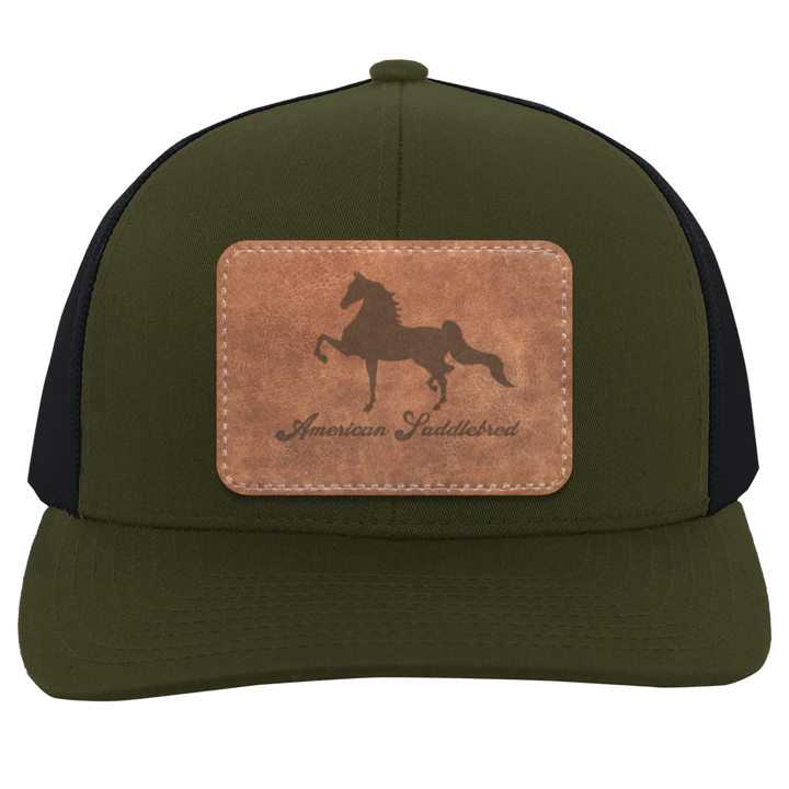 AMERICAN SADDLEBRED ON LEATHER 104C Trucker Snap Back - Patch