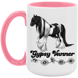 GYPSY VANNER 4HORSE (BLACK LETTERS) AM15OZ 15oz. Accent Mug