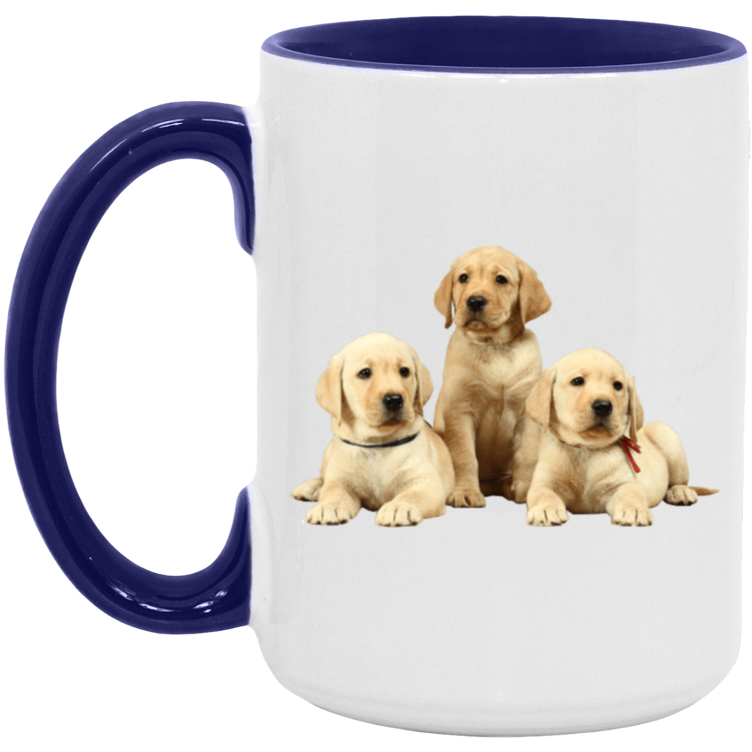 YELLOW LAB PUPS 1 AM15OZ 15oz. Accent Mug