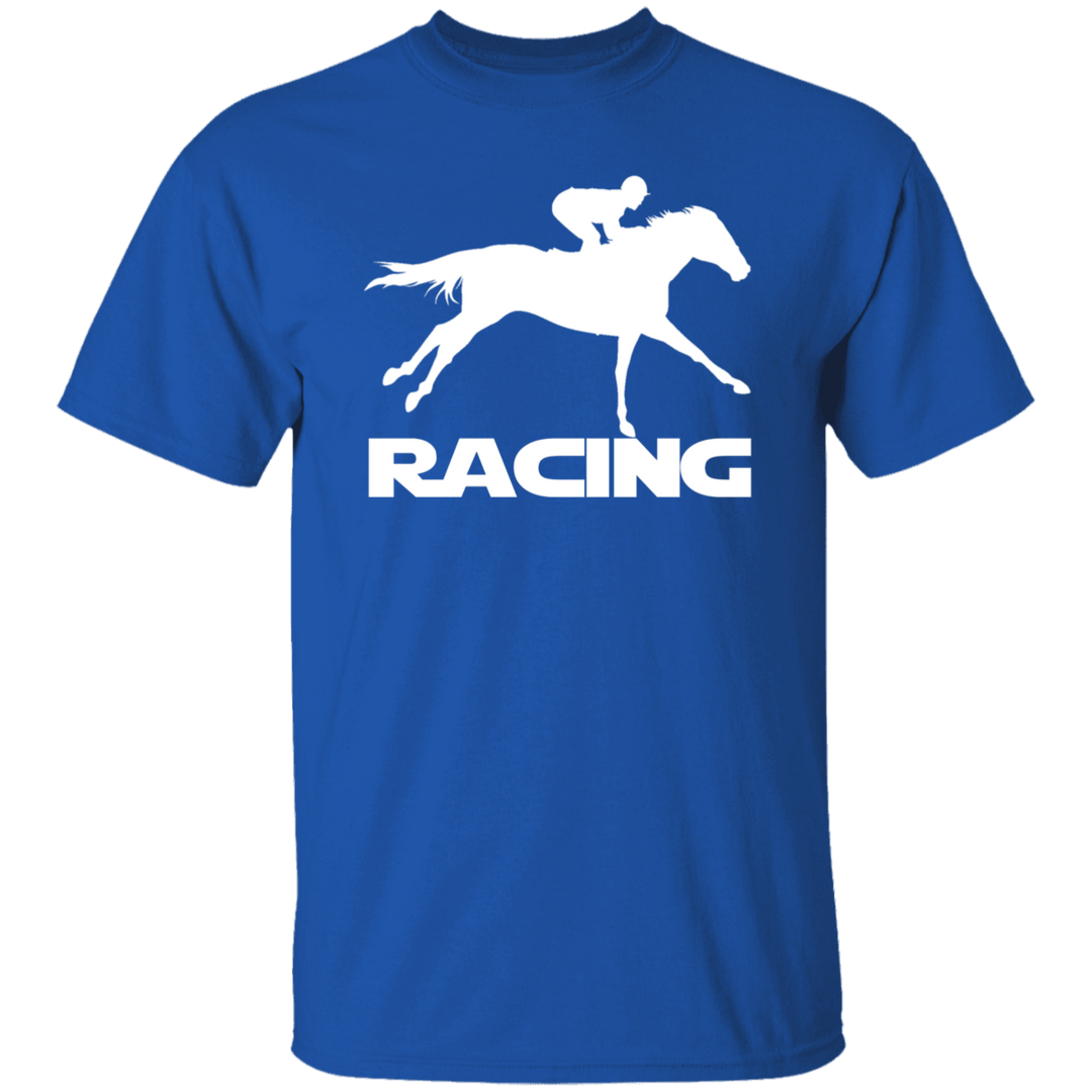 RACING (white) 4HORSE G500 5.3 oz. T-Shirt