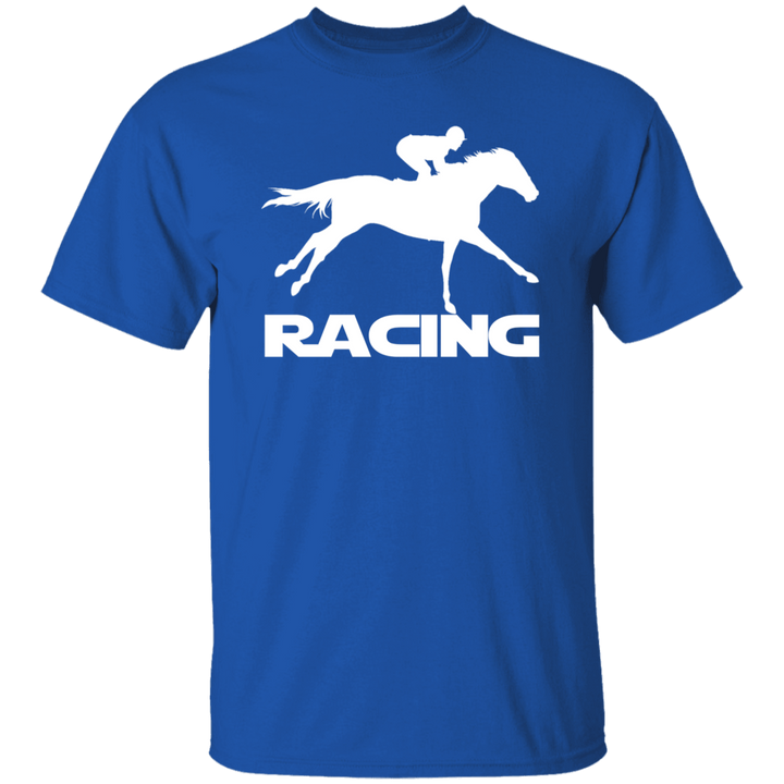 RACING (white) 4HORSE G500 5.3 oz. T-Shirt
