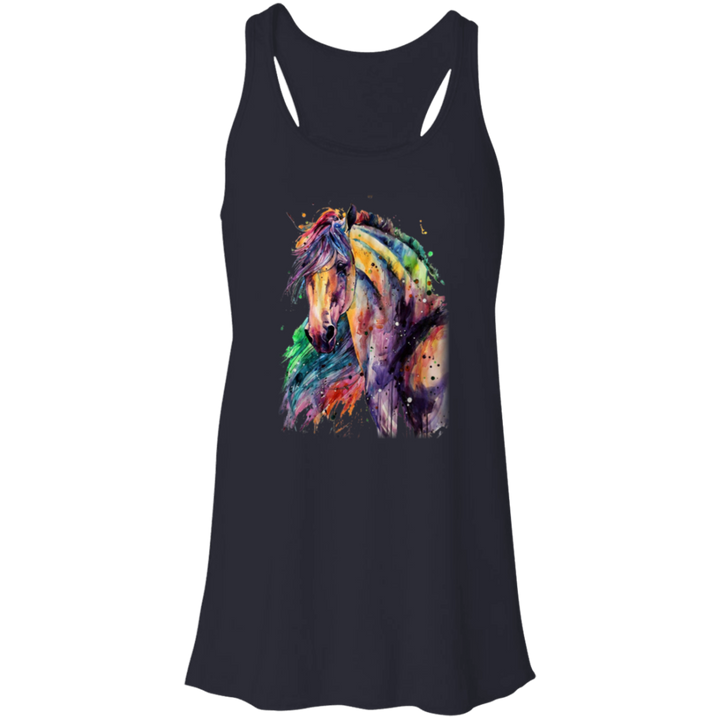 EQUINE ABSTRACT 1 4HORSE B8800 Flowy Racerback Tank