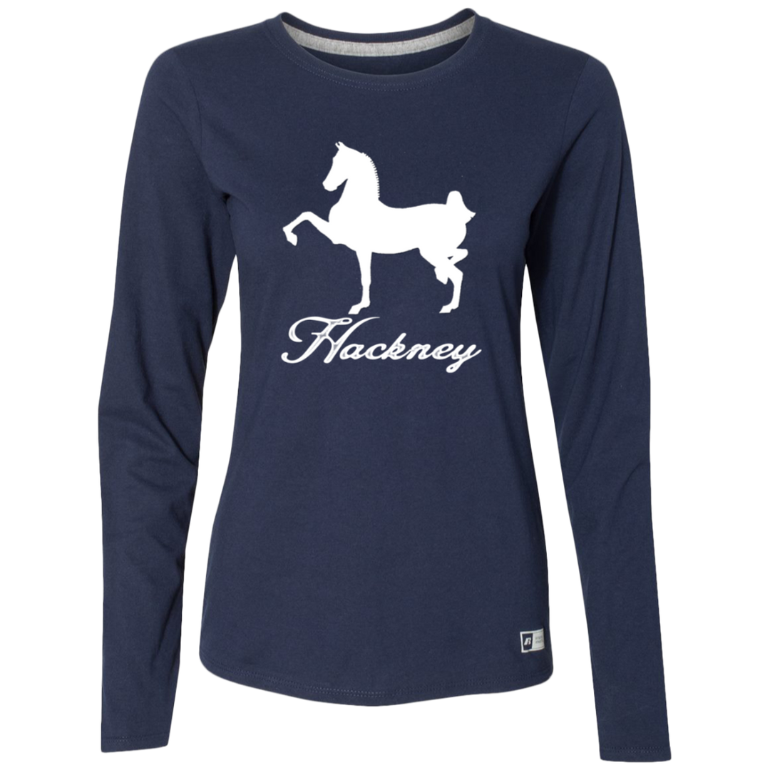 HACKNEY DESIGN 1 (white) 4HORSE 64LTTX Ladies’ Essential Dri-Power Long Sleeve Tee