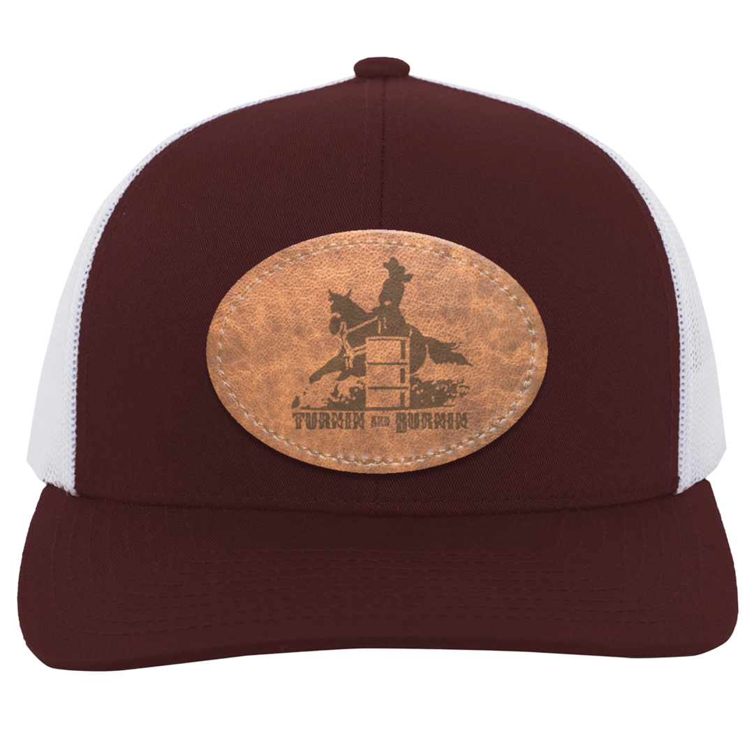 TURNIN AND BURNIN ON LEATHER 104C Trucker Snap Back - Patch