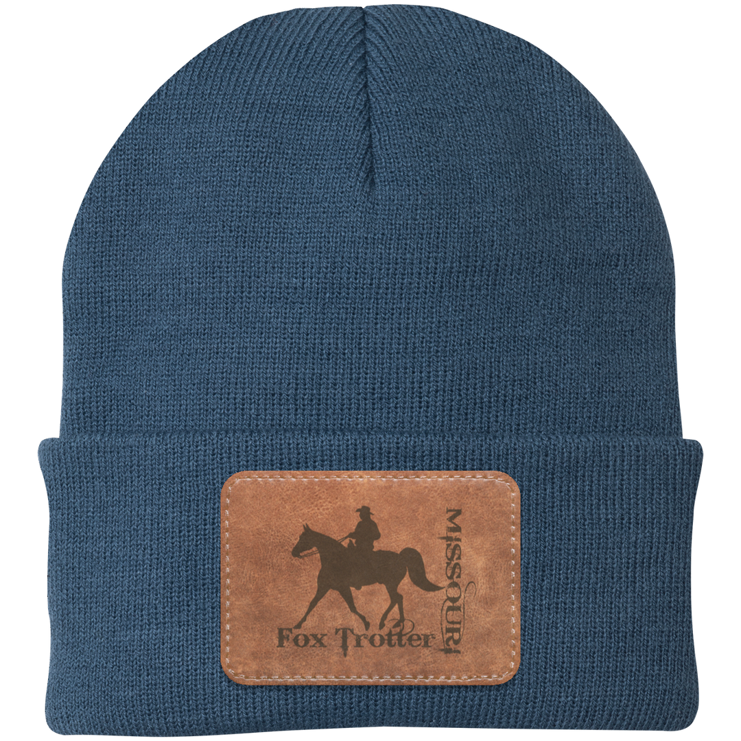 MISSOURI FOX TROTTER ON LEATHER CP90 Knit Cap - Patch