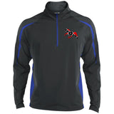 Rebel on the Rail Tennessee Walking Horse Pleasure ST851 Men's Sport Wicking Colorblock 1/2 Zip