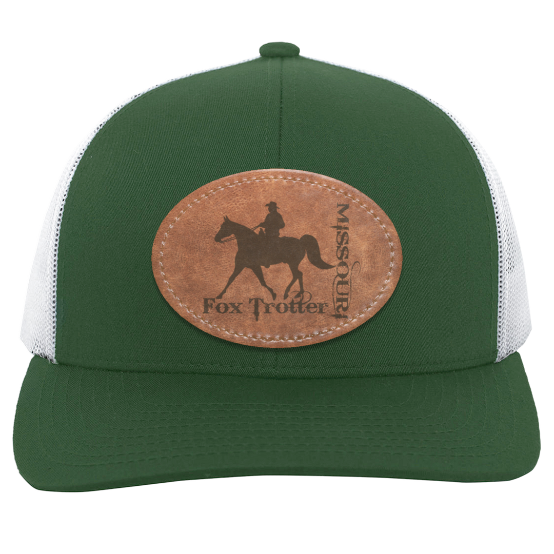 MISSOURI FOX TROTTER ON LEATHER 104C Trucker Snap Back - Patch