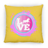 TWH PLEASURE BLEACH SPLATTER PINK TEAL ZP16 Medium Square Pillow