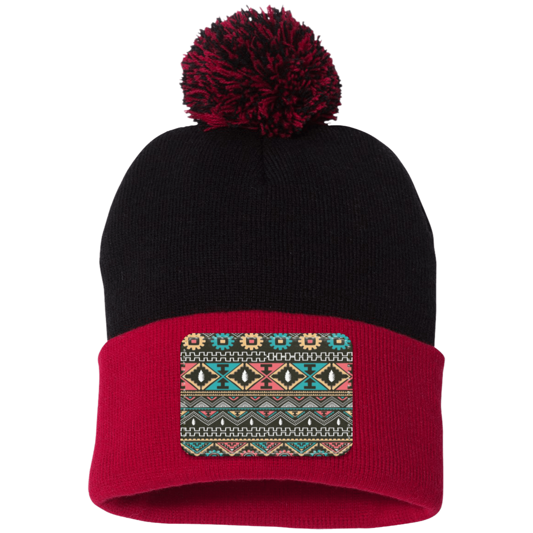 AZTEC 1 SP15 Pom Pom Knit Cap - Patch