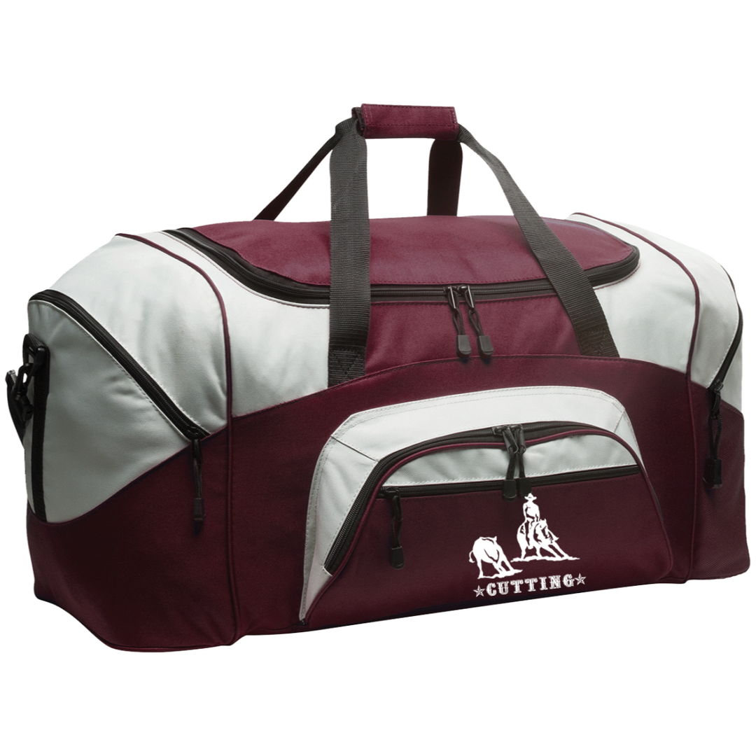 CUTTING STYLE 1 (white) 4HORSE BG99 Colorblock Sport Duffel