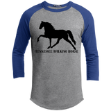 Tennessee Walker (black) 4HORSE YT200 Youth 3/4 Raglan Sleeve Shirt