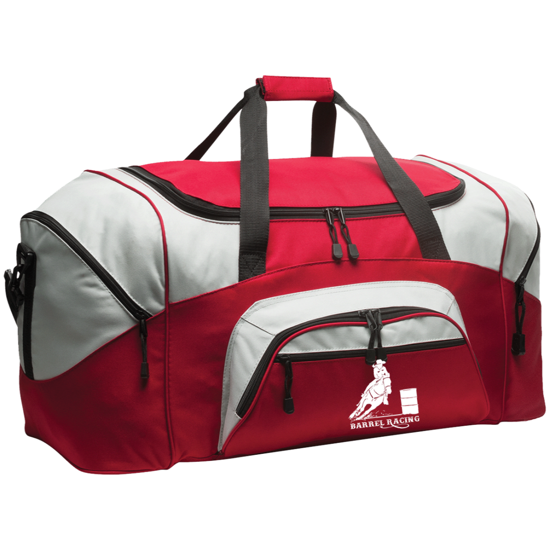 BARREL RACING STYLE 1 (WHITE) 4HORSE BG99 Colorblock Sport Duffel