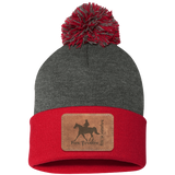 MISSOURI FOX TROTTER ON LEATHER SP15 Pom Pom Knit Cap - Patch