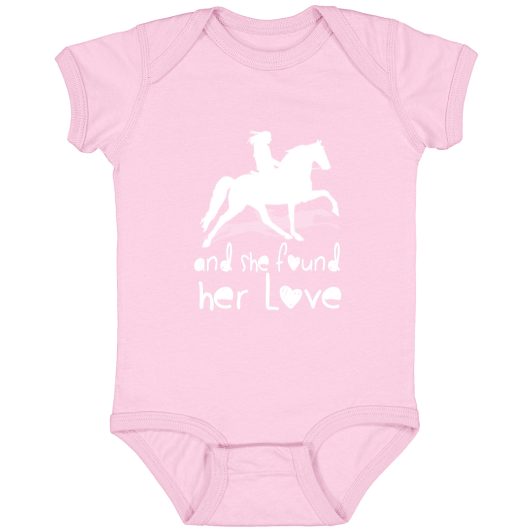 SHE FOUND HER LOVE (TWH pleasure) white art 4424 Infant Fine Jersey Bodysuit