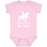 SHE FOUND HER LOVE (TWH pleasure) white art 4424 Infant Fine Jersey Bodysuit