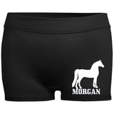 MORGAN 2 1232 Ladies' Fitted Moisture-Wicking 2.5 inch Inseam Shorts