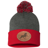 TENNESSEE WALKING HORSE PERFORMANCE LEATHER SP15 Pom Pom Knit Cap - Patch