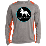 American Saddlebred ST361LS Long Sleeve Heather Colorblock Performance Tee