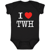 I LOVE TWH WHITE 4424 Infant Fine Jersey Bodysuit