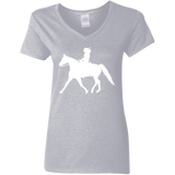 Missouri Fox Trotter LADY FINAL ART WHITE G500VL Ladies' 5.3 oz. V-Neck T-Shirt