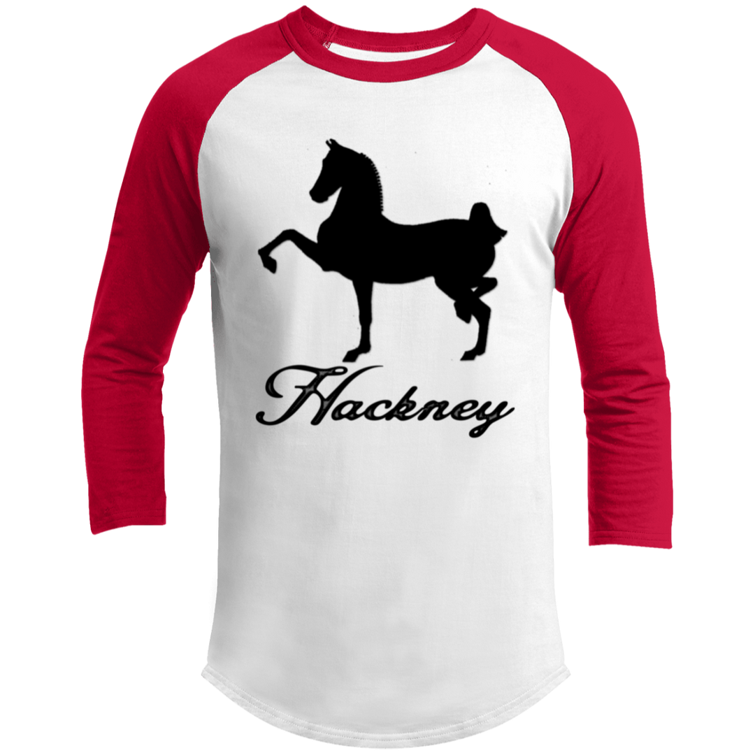 HACKNEY DESIGN 1 (black) 4HORSE T200 3/4 Raglan Sleeve Shirt